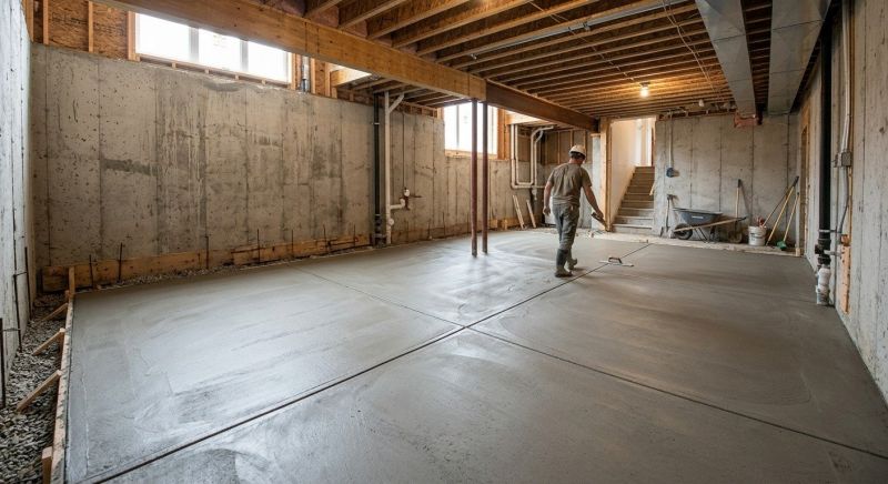 Basement Concrete Installation in Eden, UT