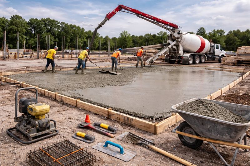 Commercial Slab Installation in Hooper, UT