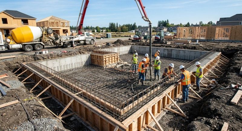 Concrete Foundation Installation in Hooper, UT