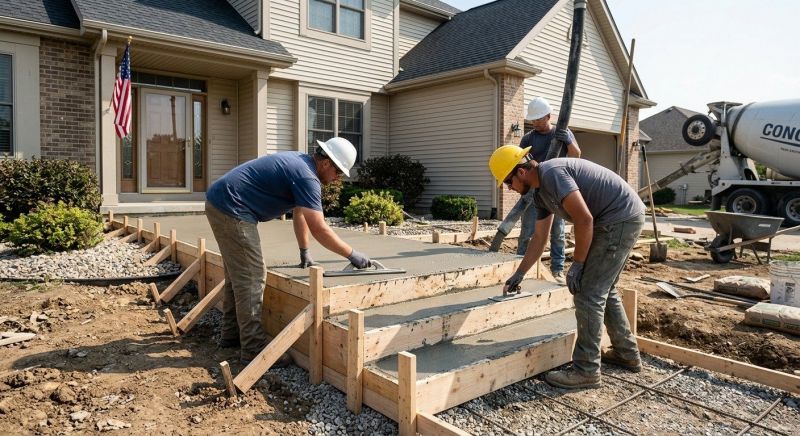 Concrete Porch Construction in Davis County, UT