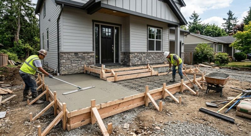 Concrete Porch Installation in North Salt Lake, UT