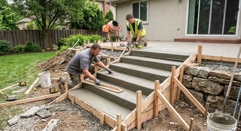 Concrete Stairs Installation in Davis County, UT