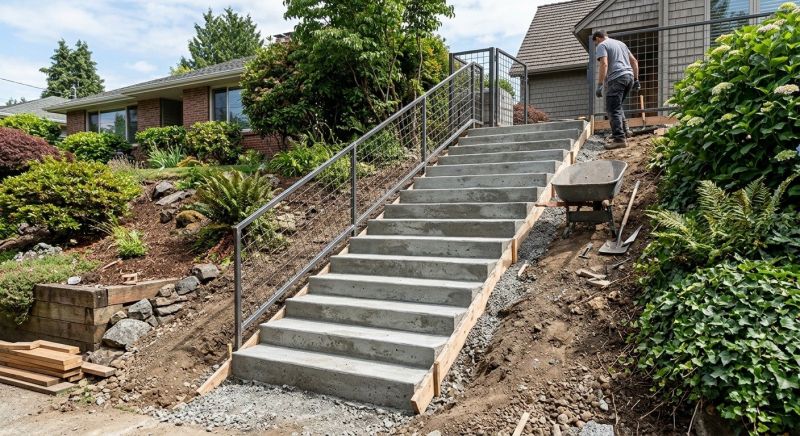 Concrete Stairs Installation in Davis County, UT