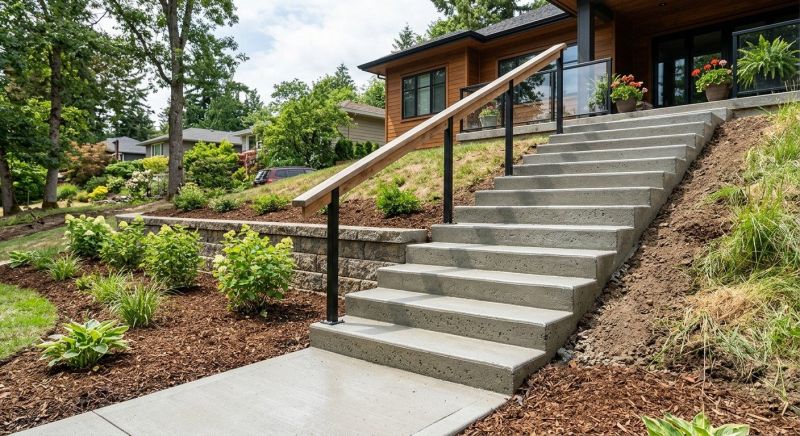Concrete Stairway Installation in Davis County, UT