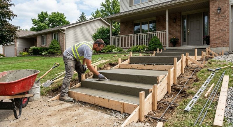 Concrete Steps Pouring in Davis County, UT