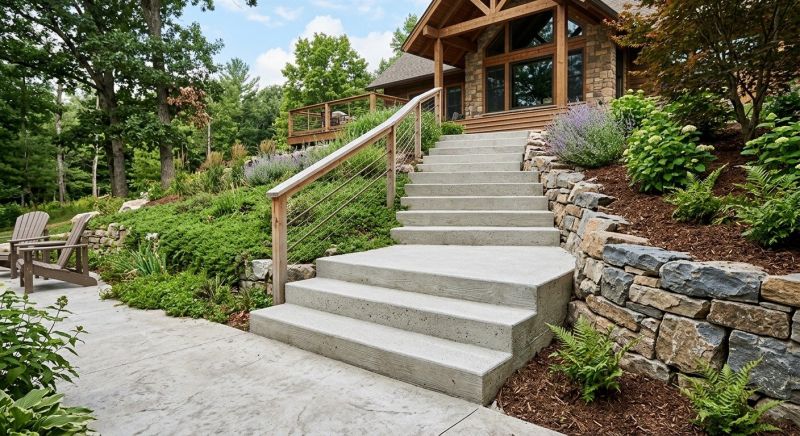 Poured Steps Installation in Davis County, UT